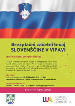 VABILO TEČAJ SLO VIPAVA